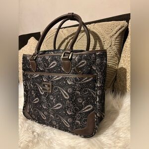 🤎🤎American Living Paisley Tote Bag with Brown Accents luggage .🤎🤎